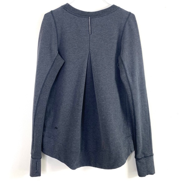 LULULEMON Exhilaration Pullover Sweatshirt Top in Charcoal Gray - Picture 3 of 9